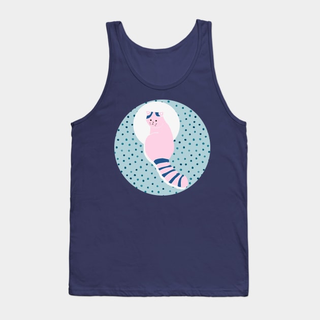 The Pet. Dotted Cat Tank Top by theladyernestember